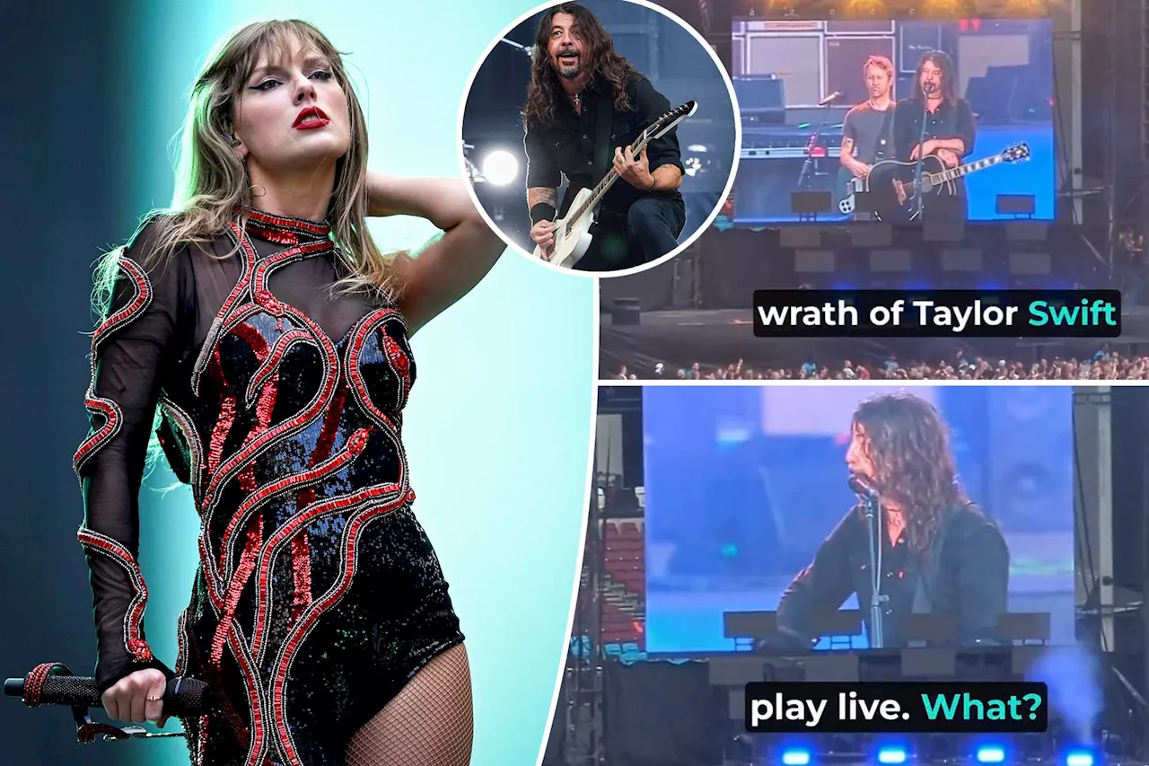 Foo Fighters' Dave Grohl mocks Taylor Swift at London concert — and she seemingly reacts