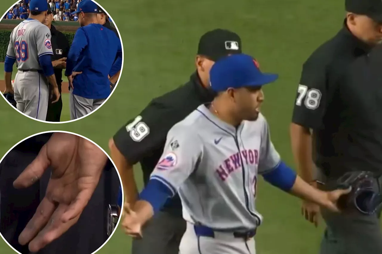 Mets' Edwin Diaz ejected versus Cubs after umpires check for sticky substance