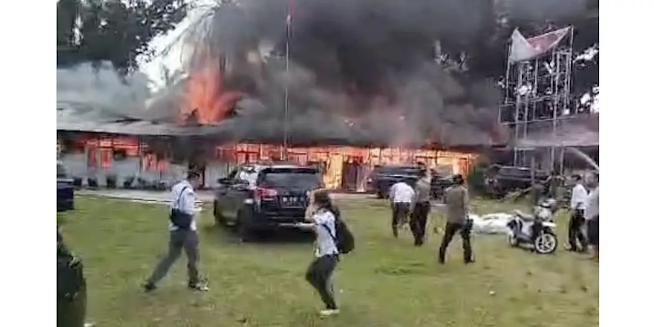 Kantor KPU Labuhanbatu Utara Ludes Terbakar