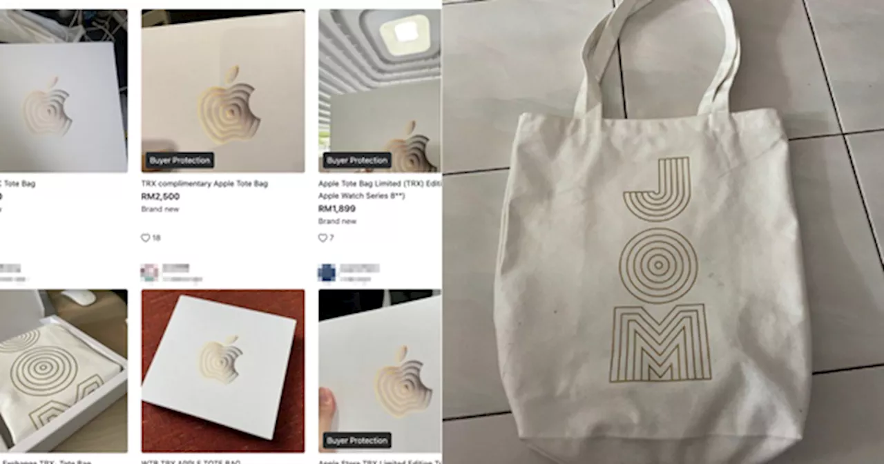 M'sians Are Selling The Free Tote Bags From Apple The Exchange TRX For Up To RM10,000