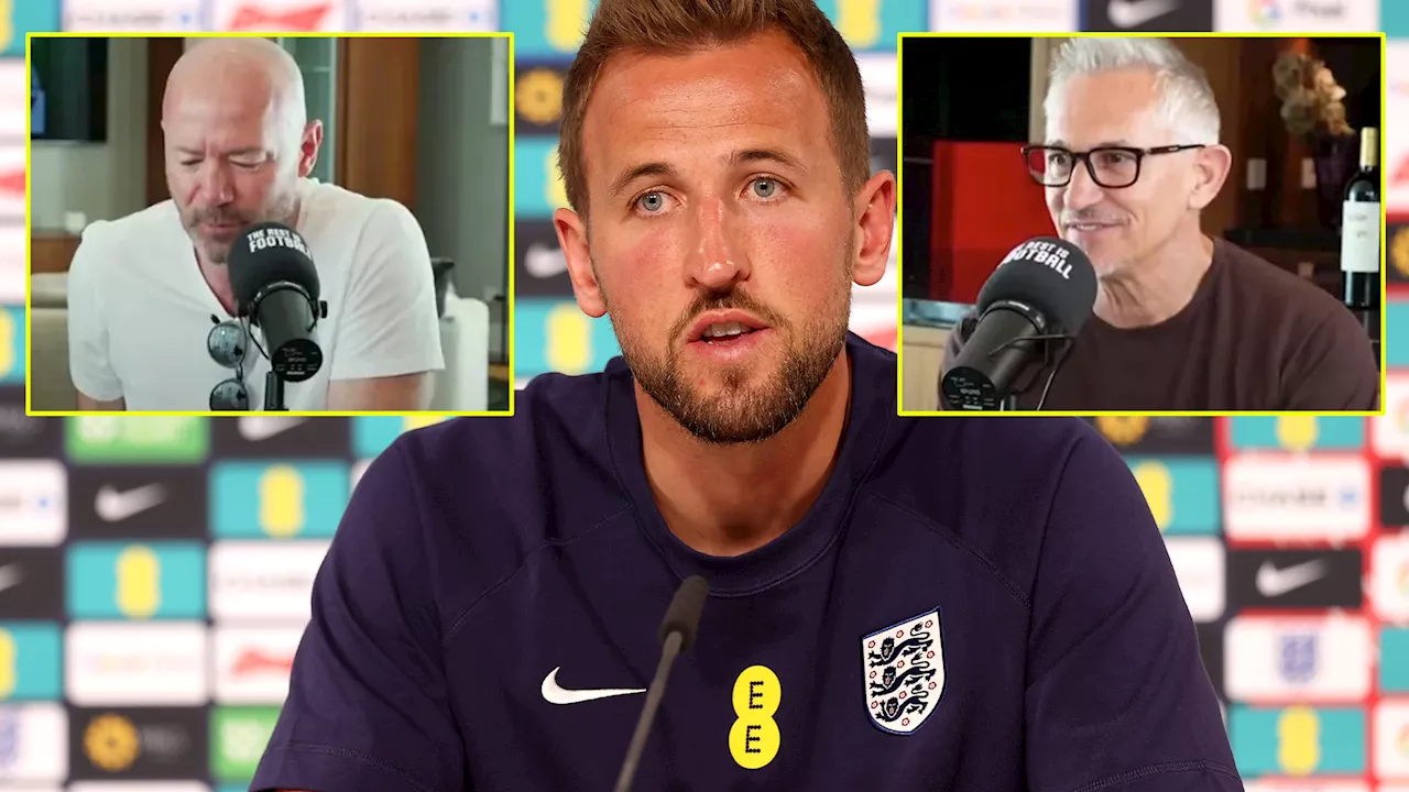 Gary Lineker and Alan Shearer respond to Harry Kane’s comments after X-rated view on Euro 2024 draw with D...