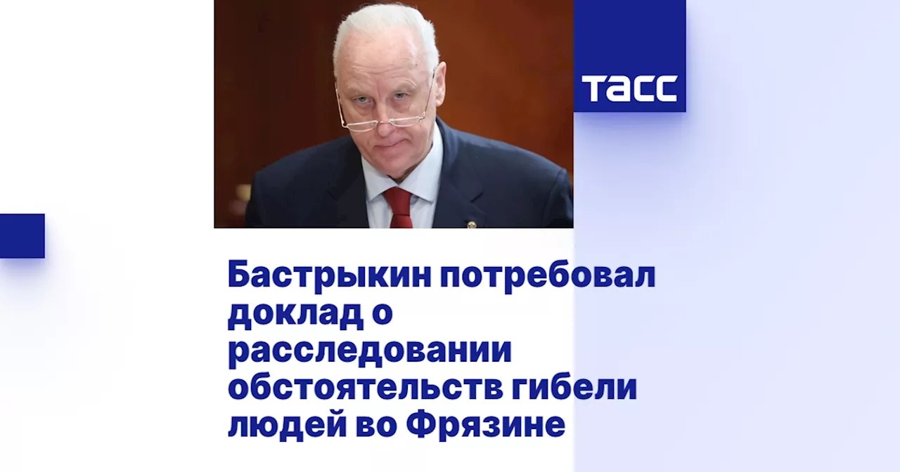 Бастрыкин потребовал доклад о расследовании обстоятельств гибели людей во Фрязине