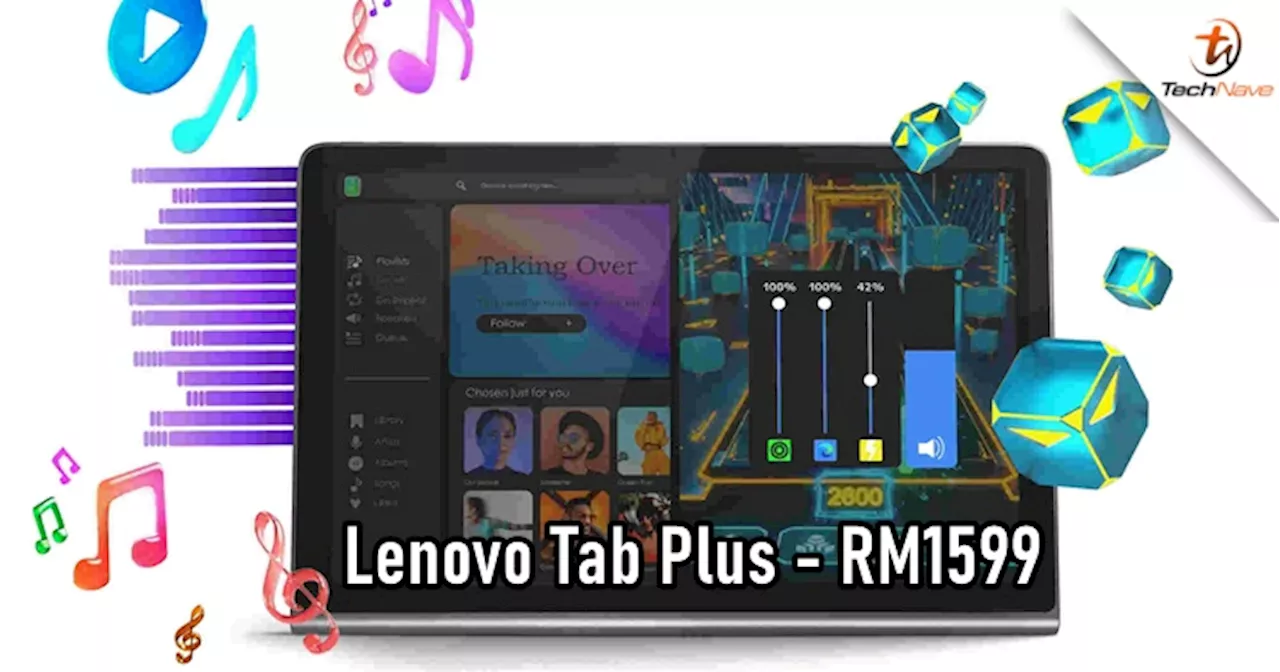 Lenovo Tab Plus Malaysia release - Helio G99 chipset & 8600mAh battery, priced at RM1,599