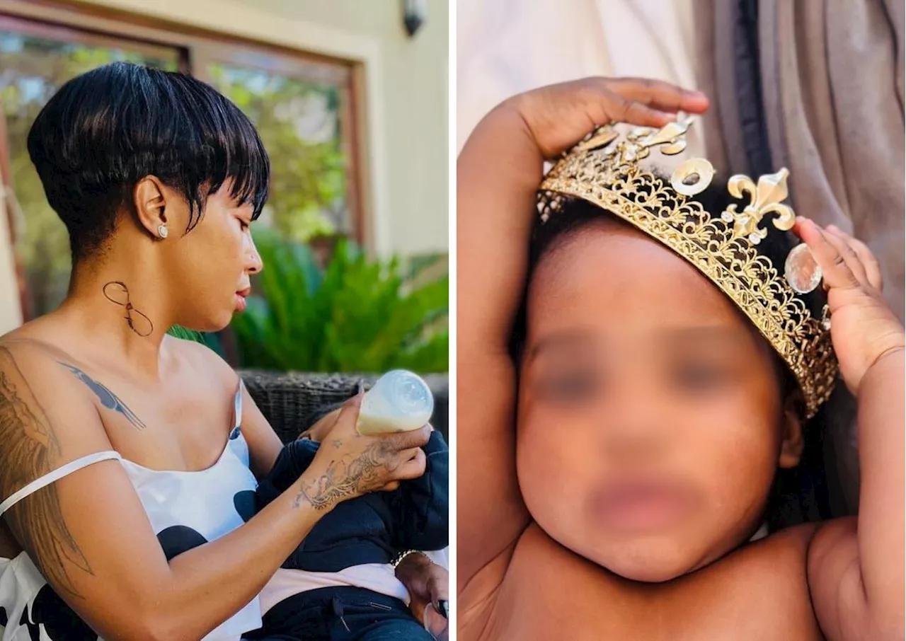 ‘Makes beautiful babies’: Kelly Khumalo shows off Luna [photos]