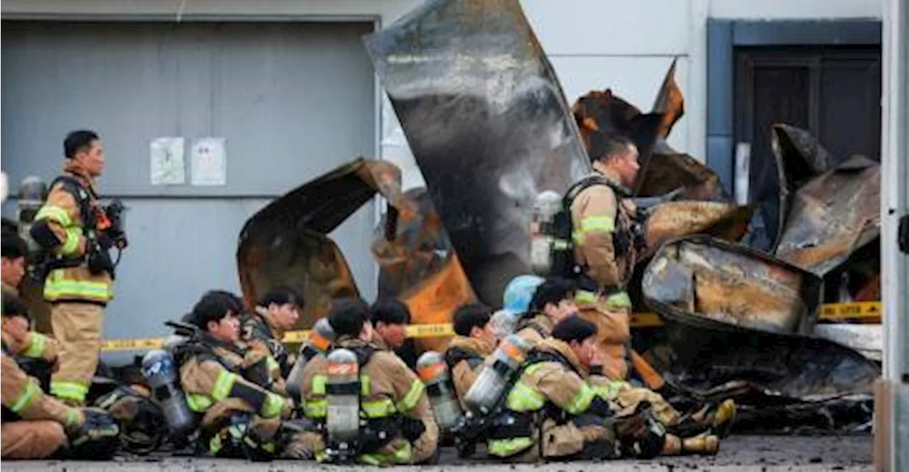 Blaze at South Korea lithium battery plant kills 22 workers