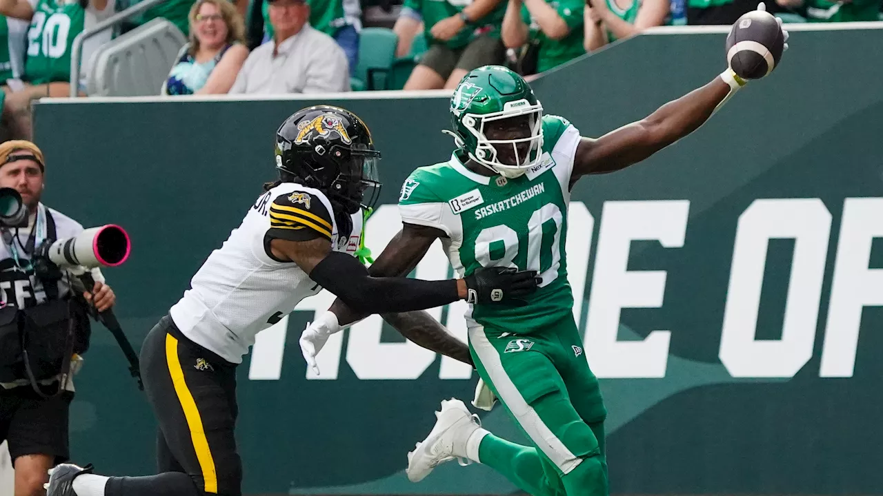 Roughriders pounce on winless Tiger-Cats, extend perfect start to season