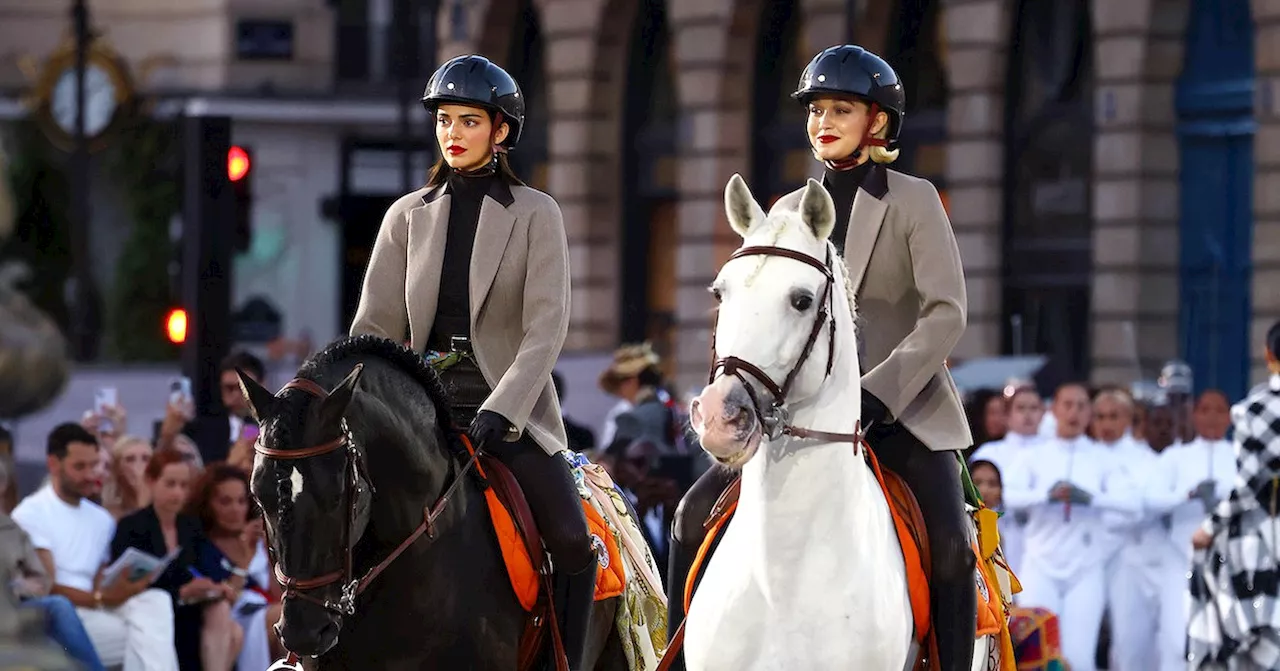 Kendall Jenner and Gigi Hadid Wear Matching Equestrian Looks in Paris