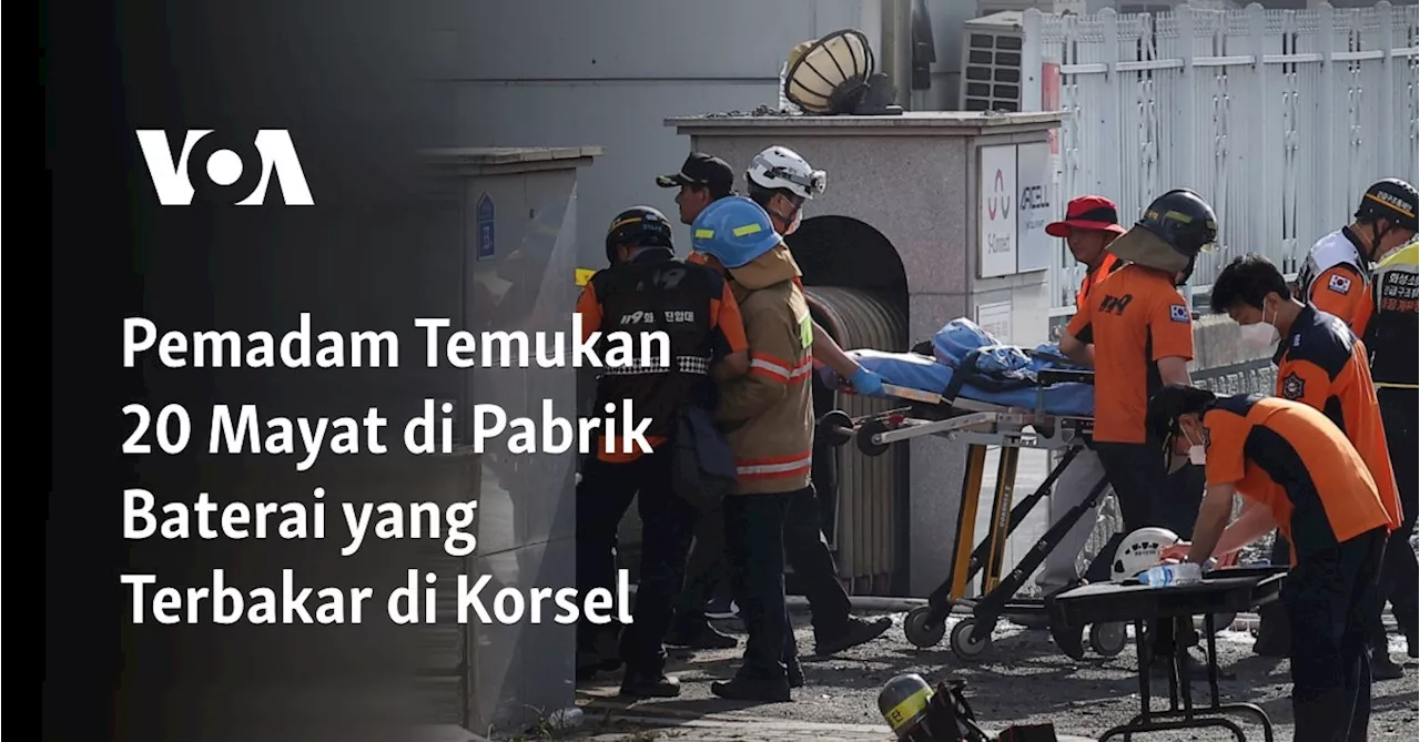 Pemadam Temukan 20 Mayat di Pabrik Baterai yang Terbakar di Korsel