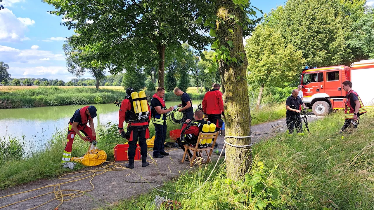 Toter Mann und Auto aus Dortmund-Ems-Kanal geborgen