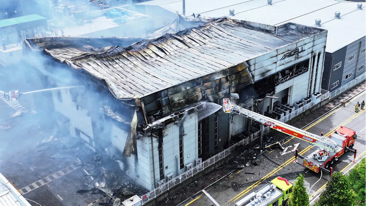 Factory fire kills 22 mostly Chinese workers in South Korea after battery explosion