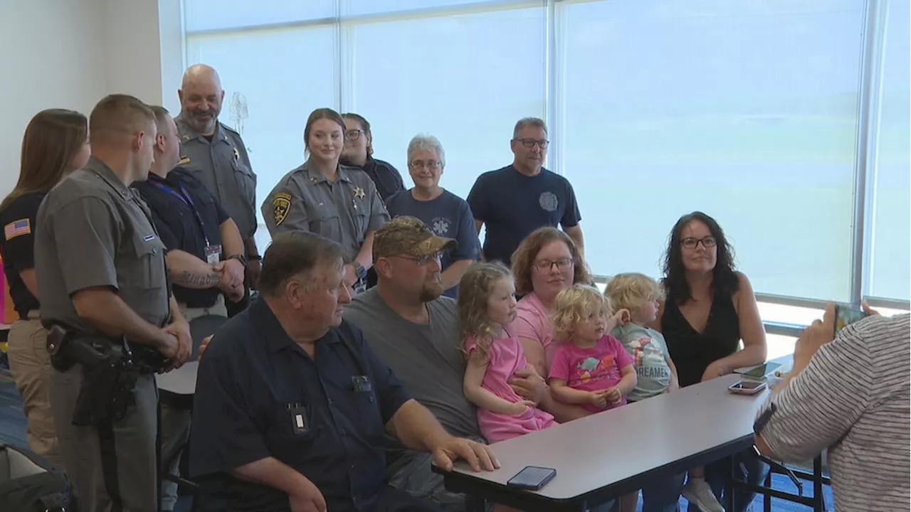 Genesee County family meets first responders who saved their daughters' life