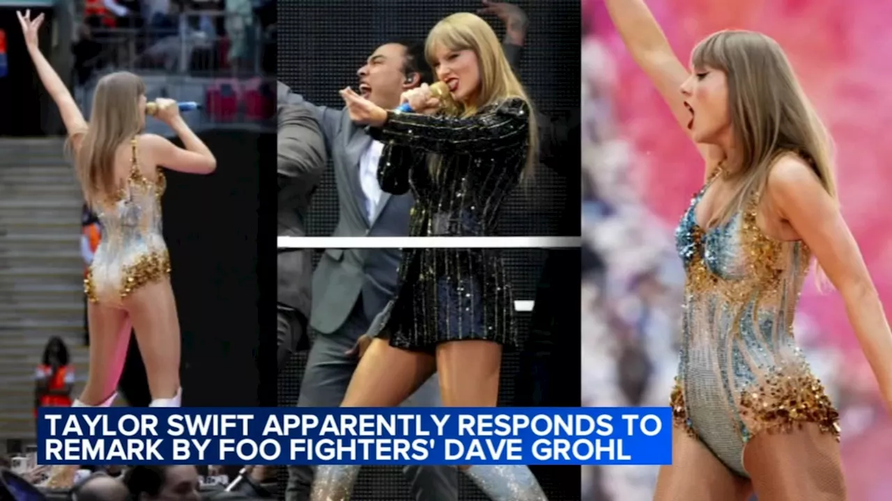 Taylor Swift seems to respond to Dave Grohl's suggestion she doesn't perform live