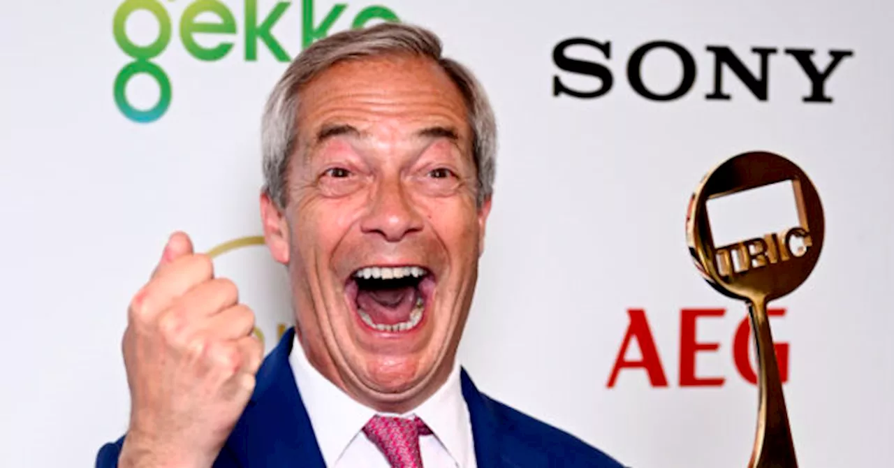 Nigel Farage Snags Best News Presenter Industry Award For Second Year Running