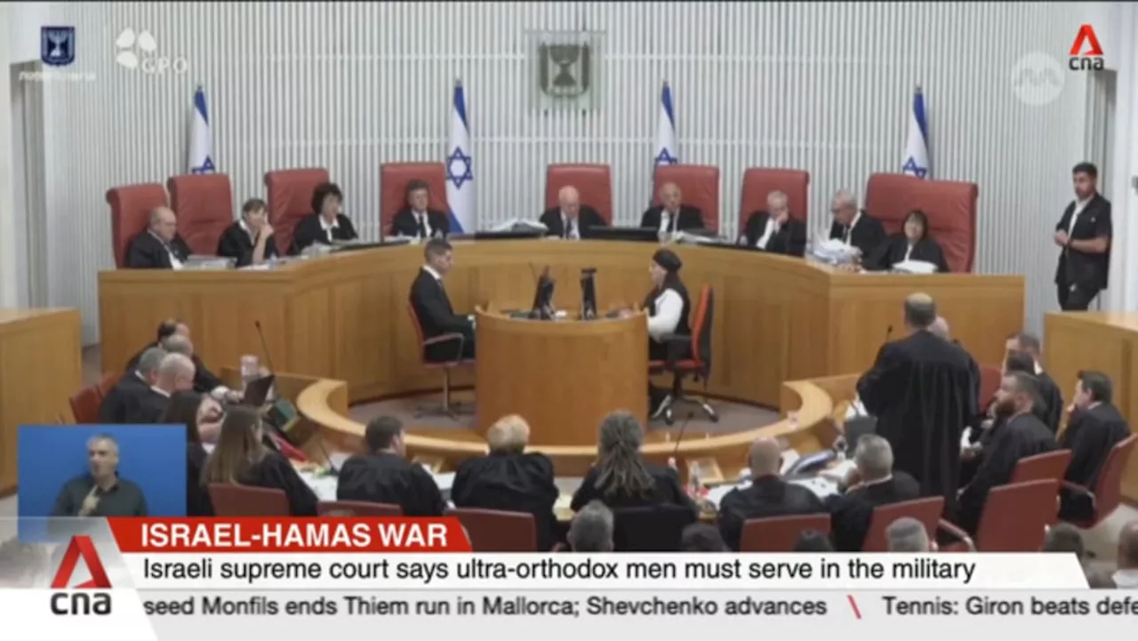 Israel-Hamas war: Israel's Supreme Court says ultra-Orthodox men must serve in the military