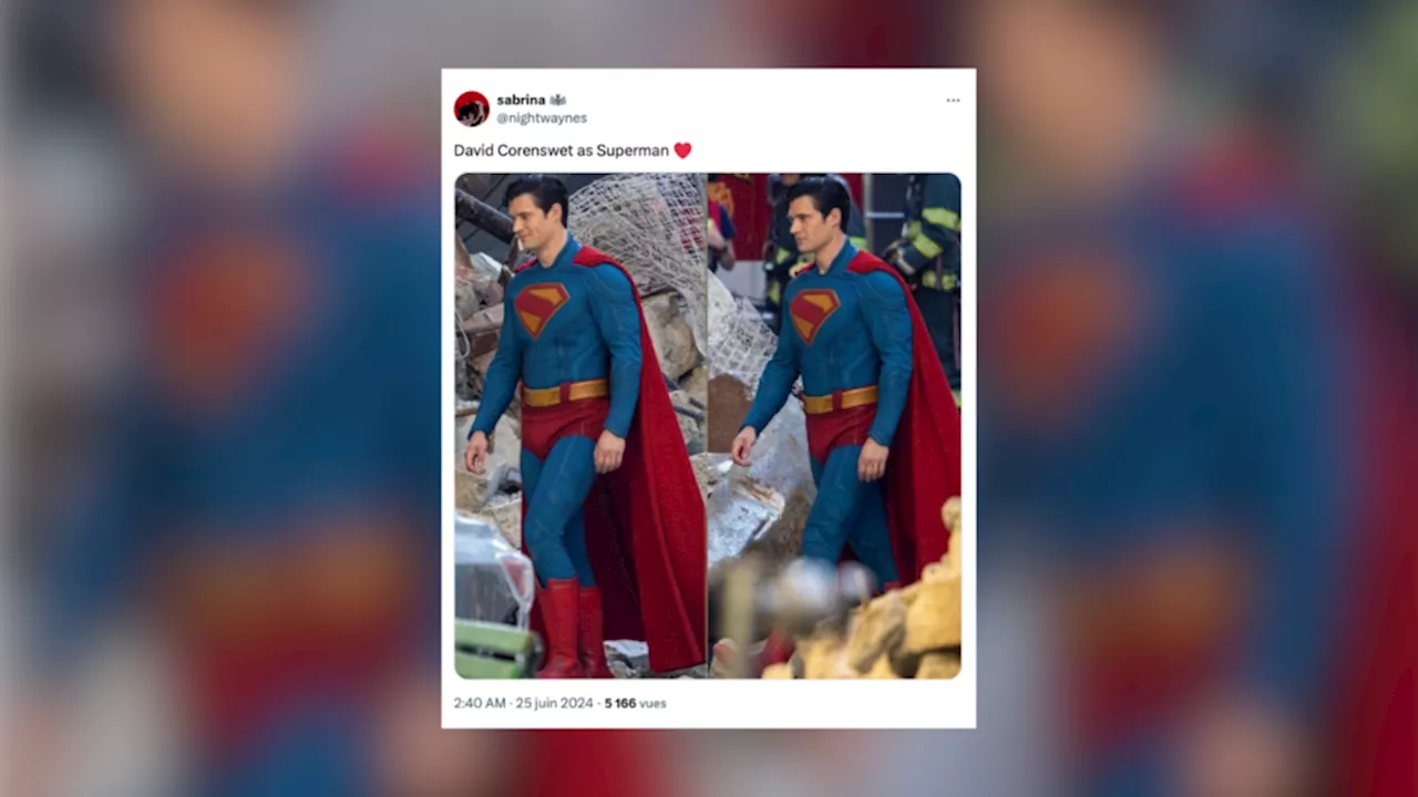 «Superman : Legacy» : l'acteur David Corenswet apparaît pour la première fois dans le costume du super-héros sur le tournage du film