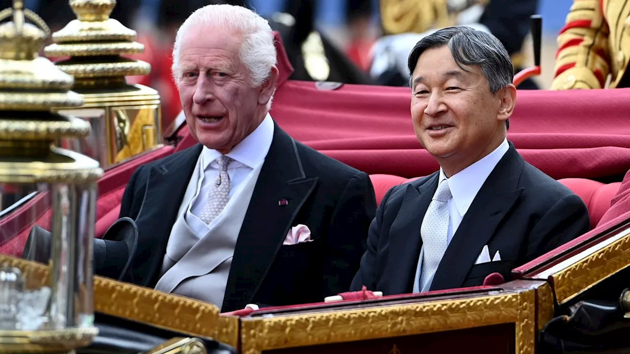 Militärzeremonie und Staatsbankett: Japanisches Kaiserpaar beginnt Staatsbesuch bei König Charles