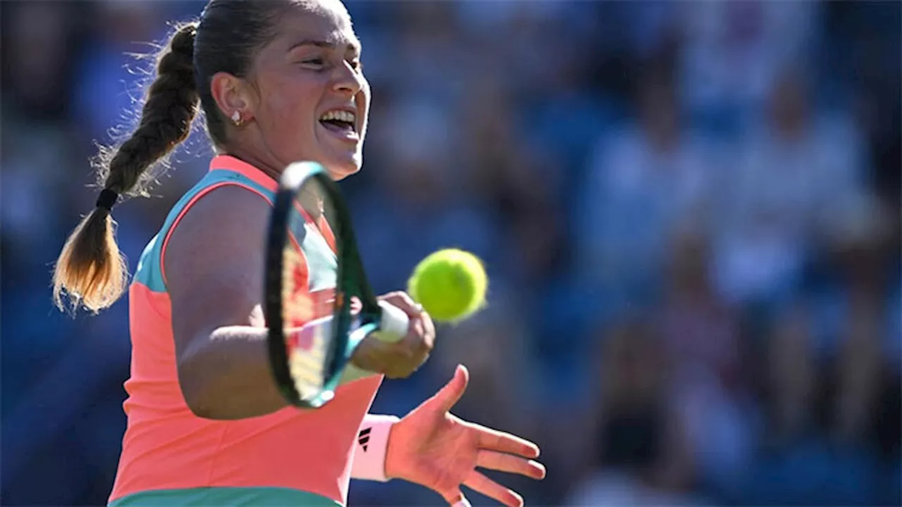 Former champion Ostapenko wins Eastbourne opener as Rybakina withdraws