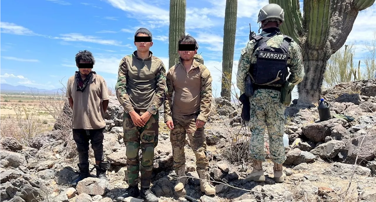 Detienen a 9 presuntos criminales en la zona de guerra del desierto de Sonora