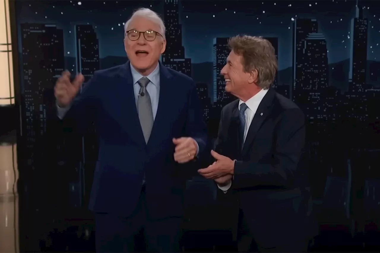 Watch Steve Martin crash Martin Short's Jimmy Kimmel Live monologue: 'You're early'