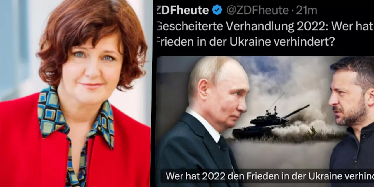 Nach Sendung über gescheiterten Ukraine-Frieden schießt ARD-Frau gegen das ZDF