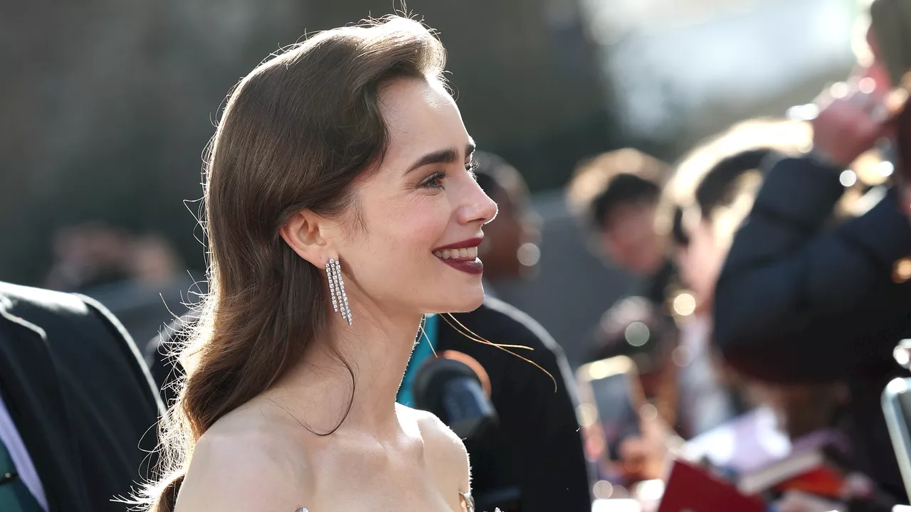 Lily Collins Just Cut Her Long Hair Into Sleek, Blunt Bob