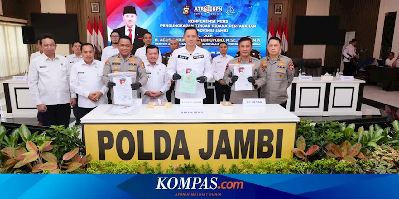 Tiga Kasus Mafia Tanah di Jambi Diungkap, Rp 1,19 Triliun Selamat