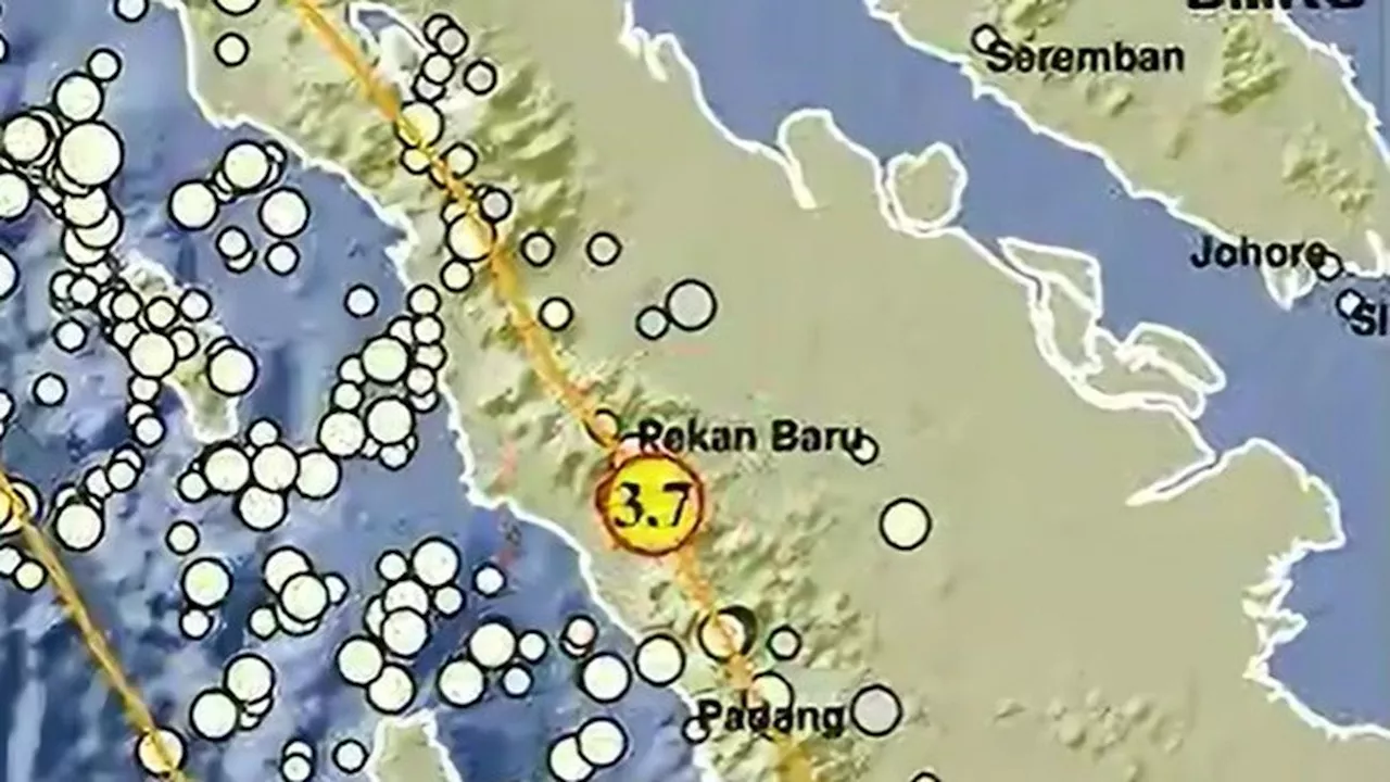 Gempa Magnitudo 3,7 Getarkan Pasaman Sumbar, Kedalaman 5 Km