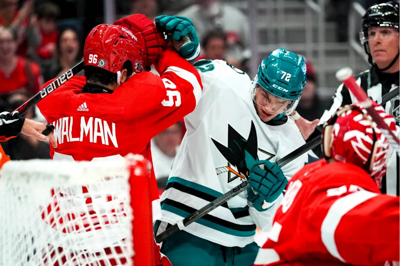 San Jose Sharks acquire defenseman, draft pick from Red Wings