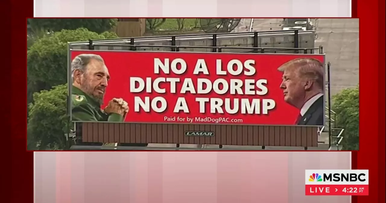 Billboard comparing Trump to Fidel Castro taken down in Miami | United ...