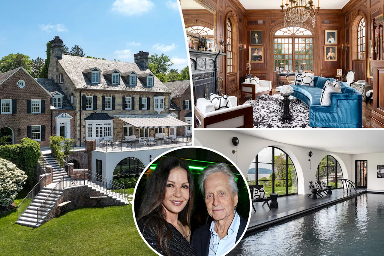 Inside Catherine Zeta-Jones and Michael Douglas' palatial $12 million estate for sale: Indoor pool, riverfront views and more