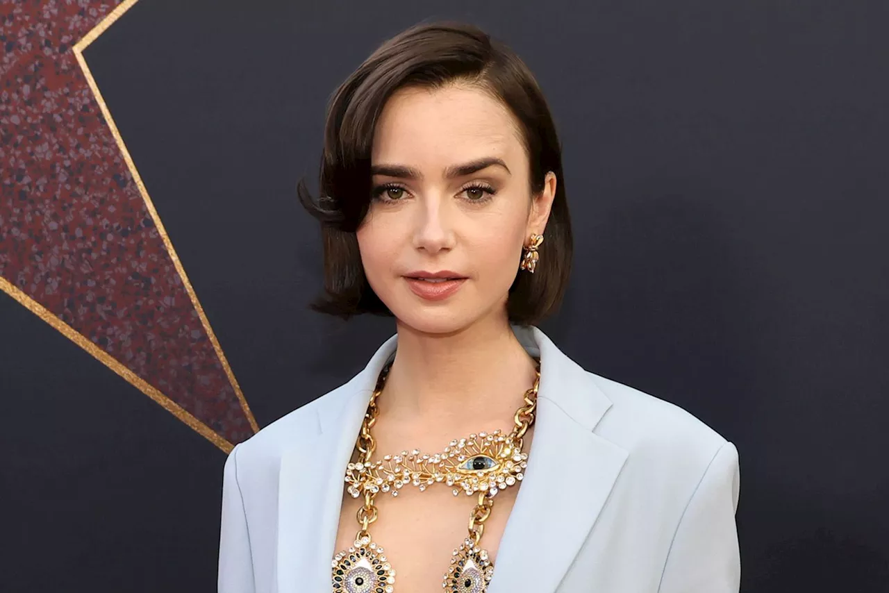 Lily Collins Debuts Shorter Hairstyle in Sexy Statement Look on MaXXXine Red Carpet