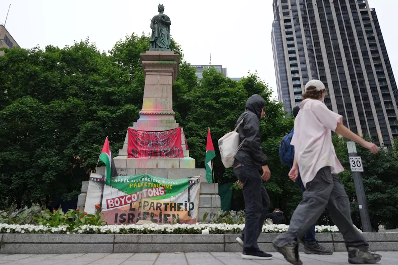 Pro-Palestinian protesters and counter-protesters face off at new Montreal encampment