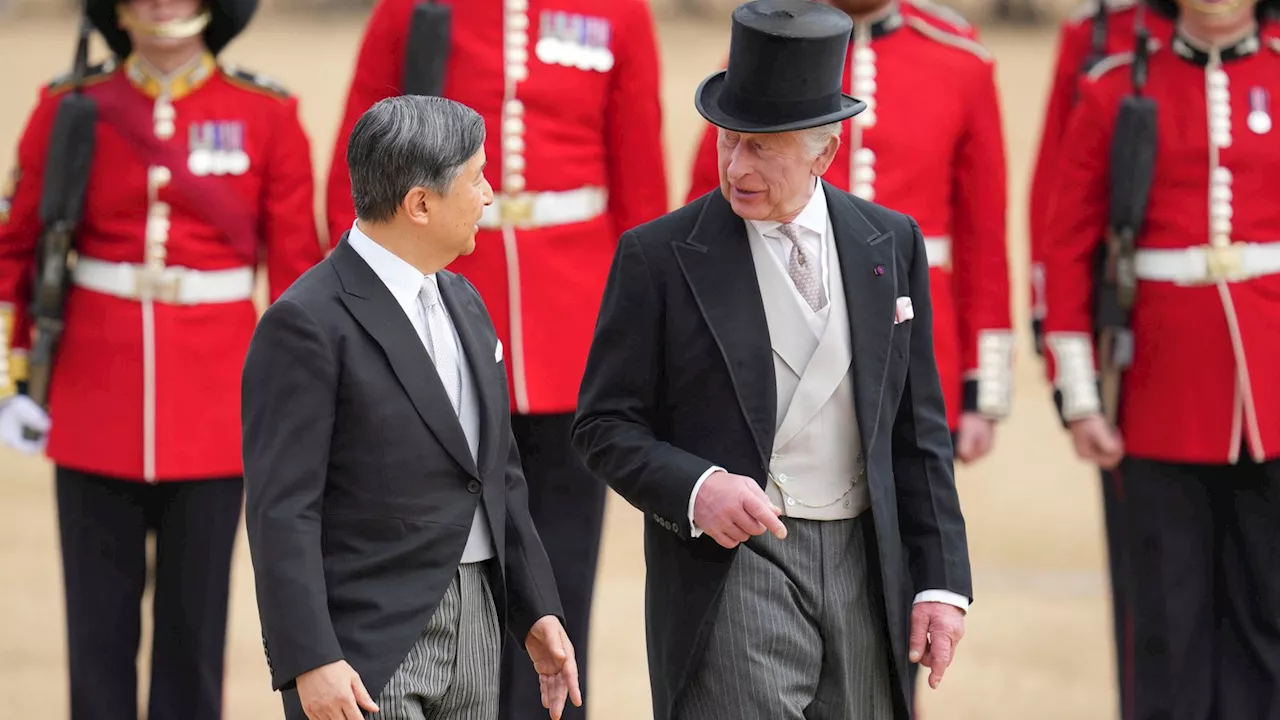 Japanese state visit begins - with empress taking precautions for her allergy