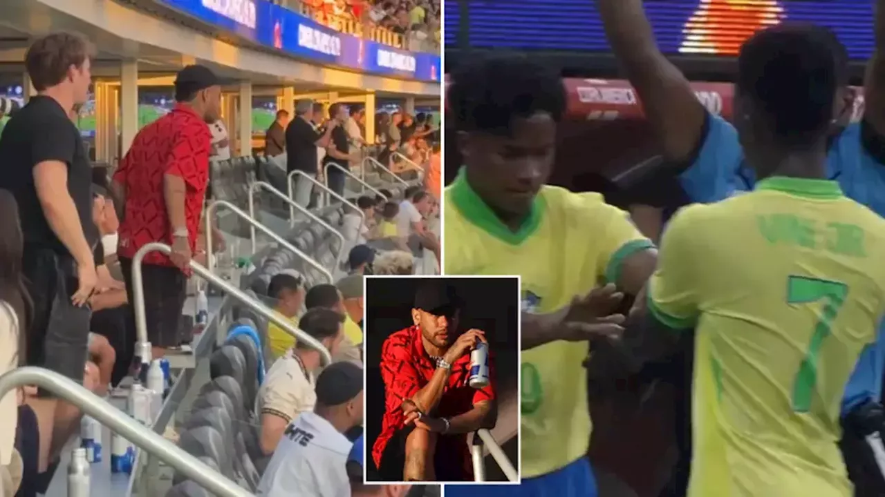 Vinicius Jr: Footage of Neymar's reaction to Vini Jr substitution ...