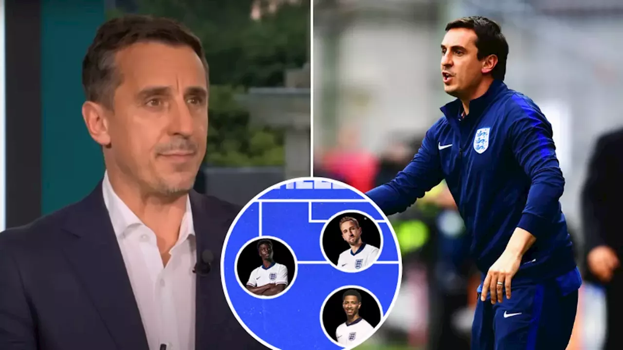 Gary Neville suggests crazy formation for England vs Slovenia and breaks down his thinking