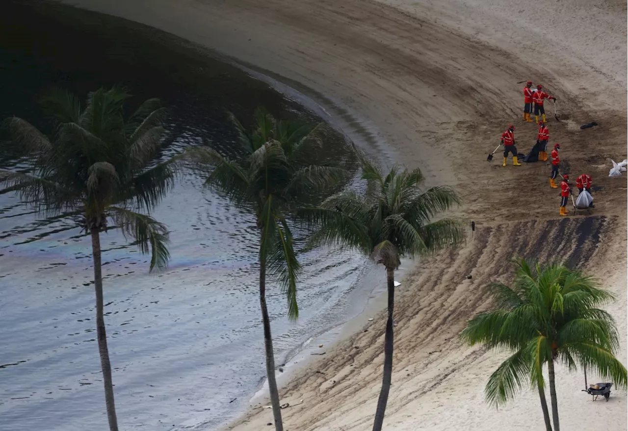 Complete oil spill clean-up at Singapore's Sentosa beaches to take three months