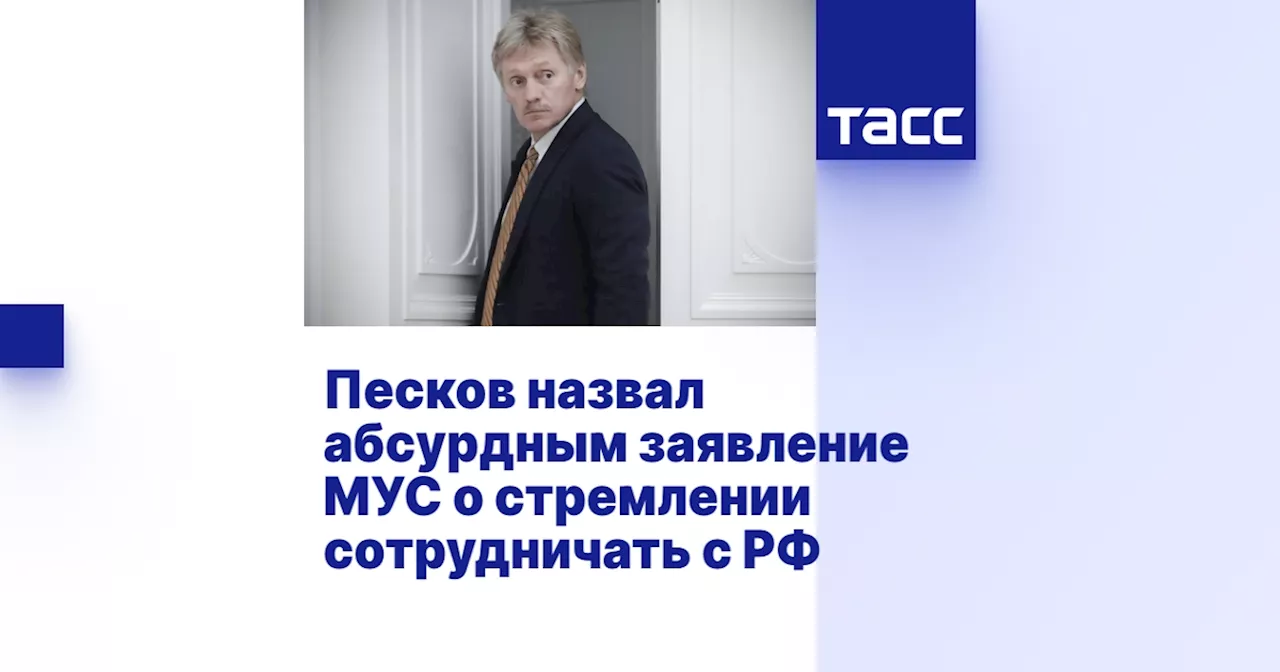 Песков назвал абсурдным заявление МУС о стремлении сотрудничать с РФ