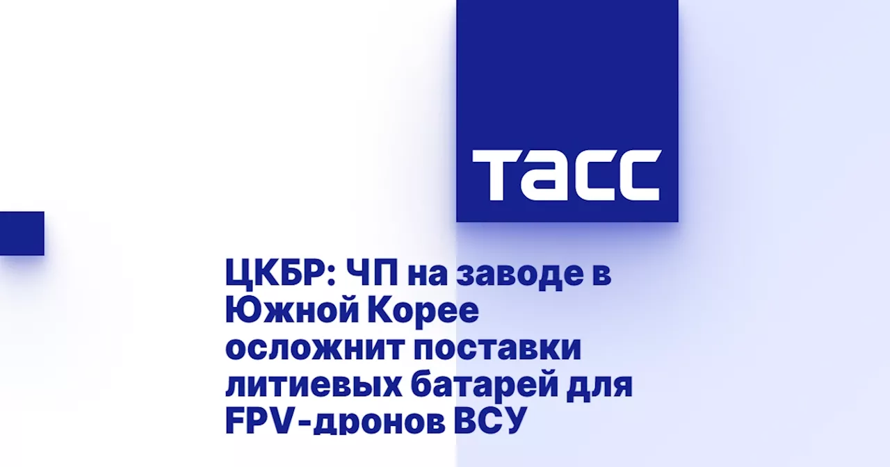 ЦКБР: ЧП на заводе в Южной Корее осложнит поставки литиевых батарей для FPV-дронов ВСУ