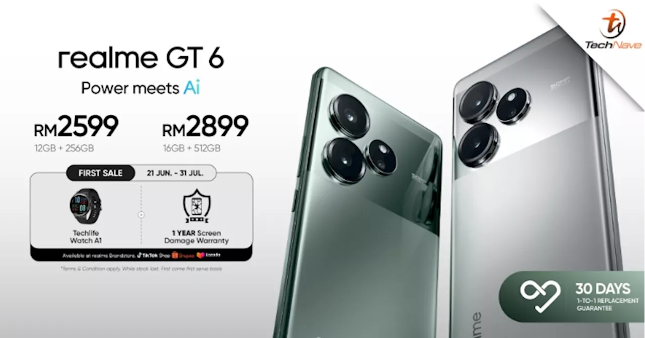 realme GT 6 Malaysia release - SD 8s Gen 3 SoC, 5500mAh battery & 120W charging from RM2599