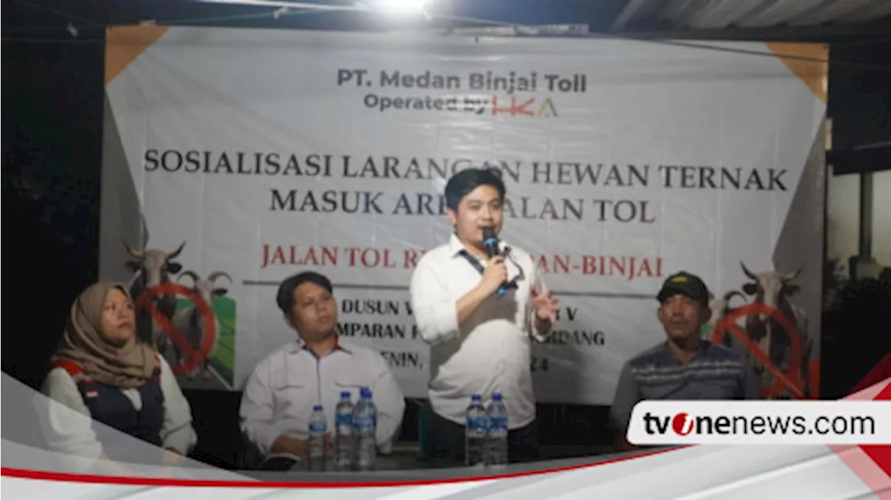 Antisipasi Ternak Masuk Tol, Pengelola Tol Medan-Binjai Sosialiasi ke Peternak di Deli Serdang