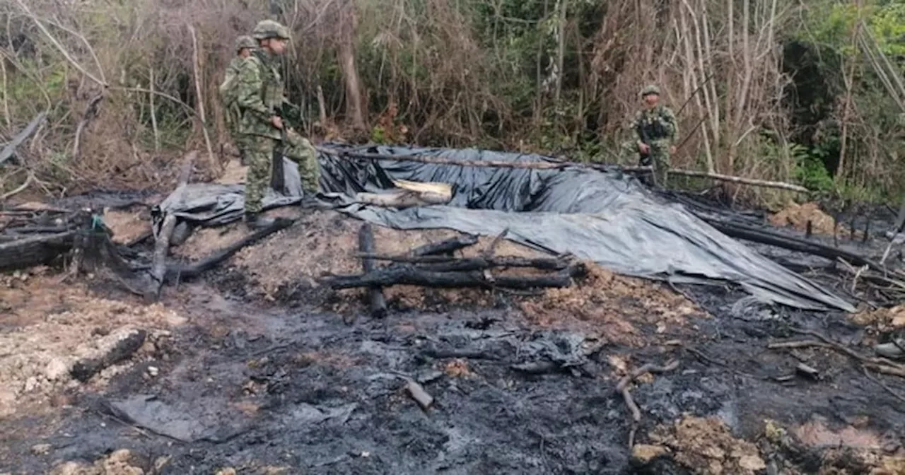 Ejército desmantela siete refinerías ilegales en Tibú, Norte de Santander