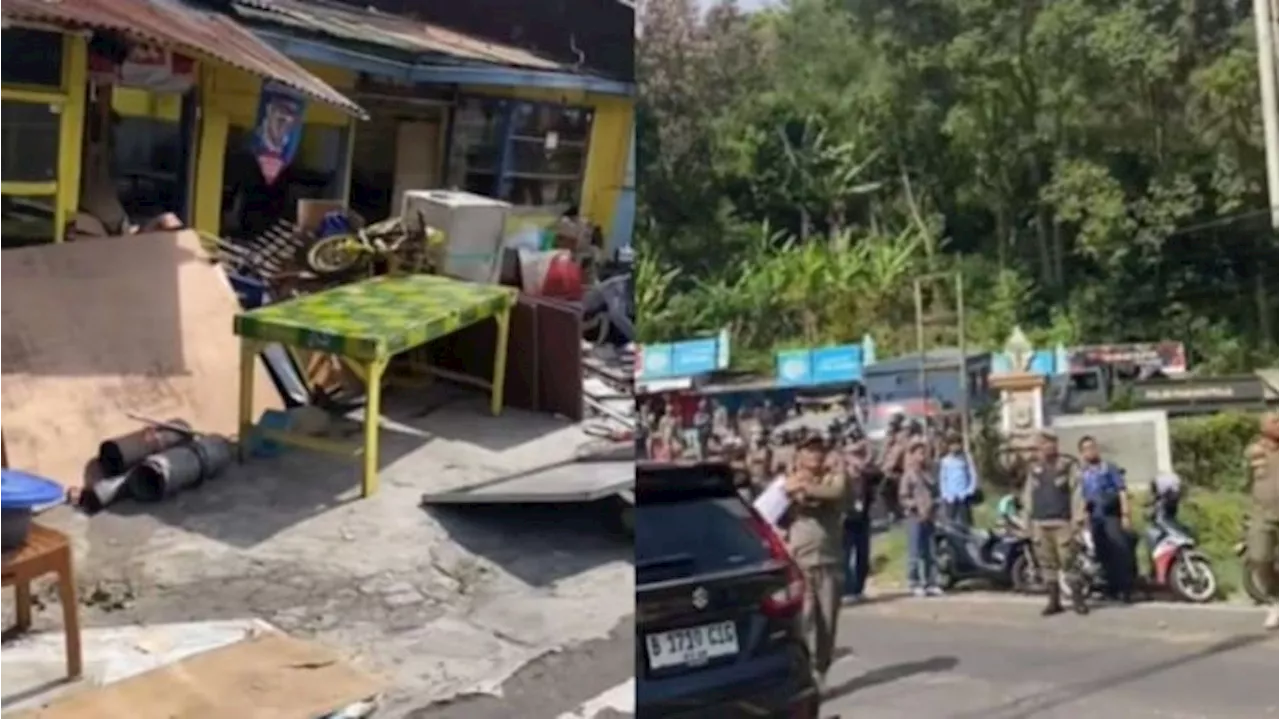 Kondisi Puncak Bogor Usai Penertiban Kios PKL Bikin Geger, Netizen: Ga Bisa Nongkrong Lagi Dong!