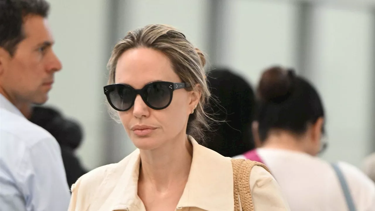 Angelina Jolie Trades Her Nude Pumps for a Surprising Shoe