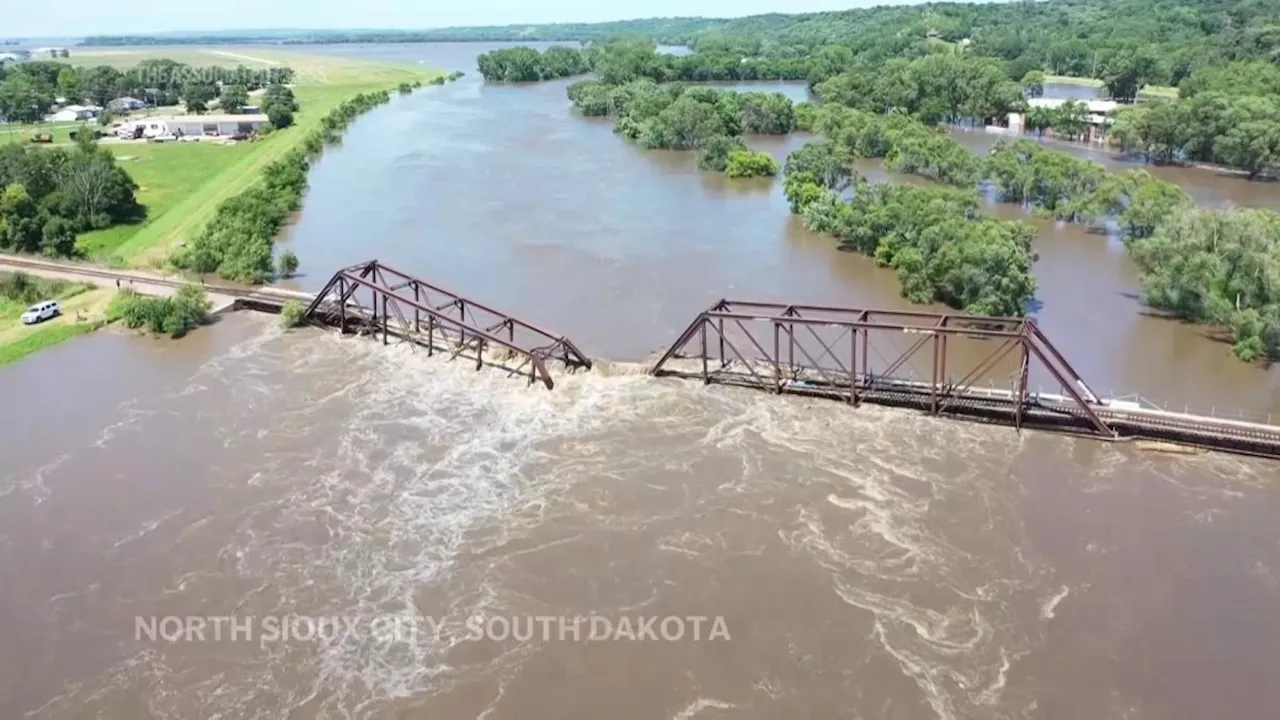 Midwestern flooding collapses a bridge in South Dakota