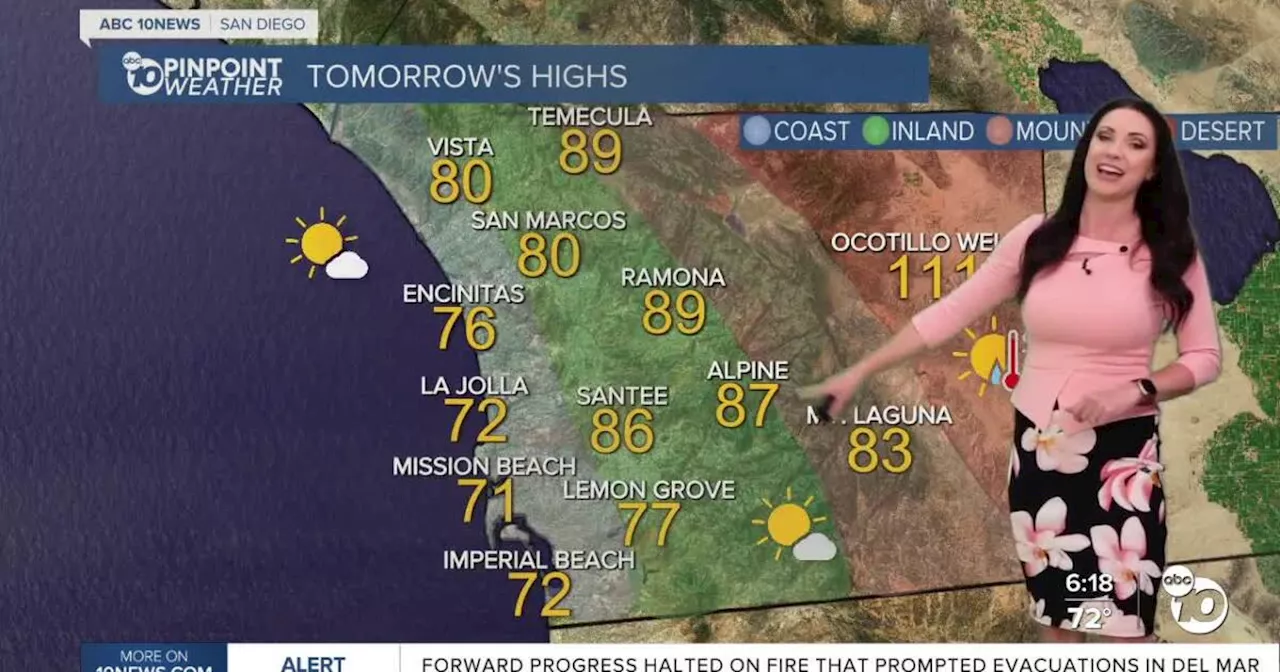 San Diego's Weather Forecast for June 25, 2024: Continued cooling this week