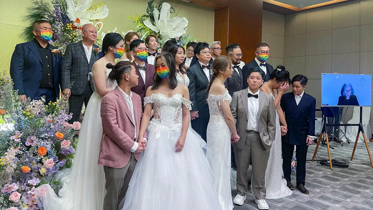 A US officiant marries 10 same-sex couples in Hong Kong via video chat