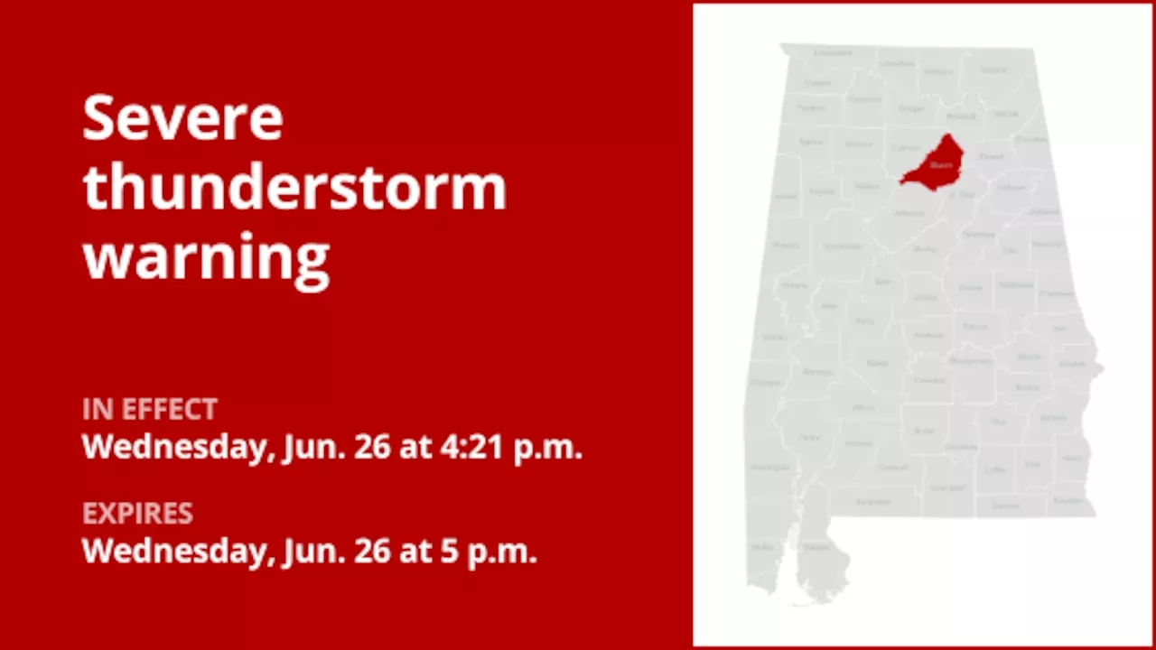 Update: Damaging winds expected with thunderstorms to hit Blount County Wednesday