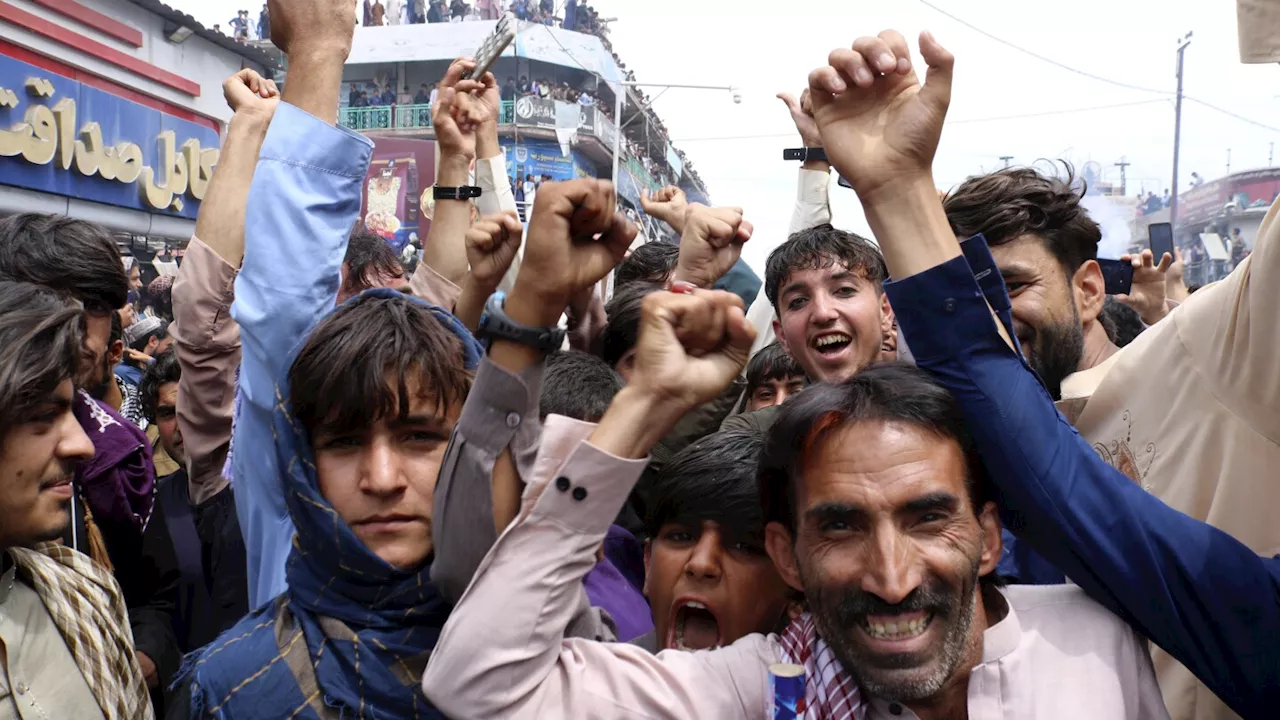 Afghans celebrate their men's cricket team reaching first Twenty20 World Cup semifinals