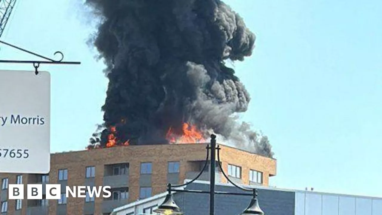 Staines: Large fire breaks out at town centre tower block