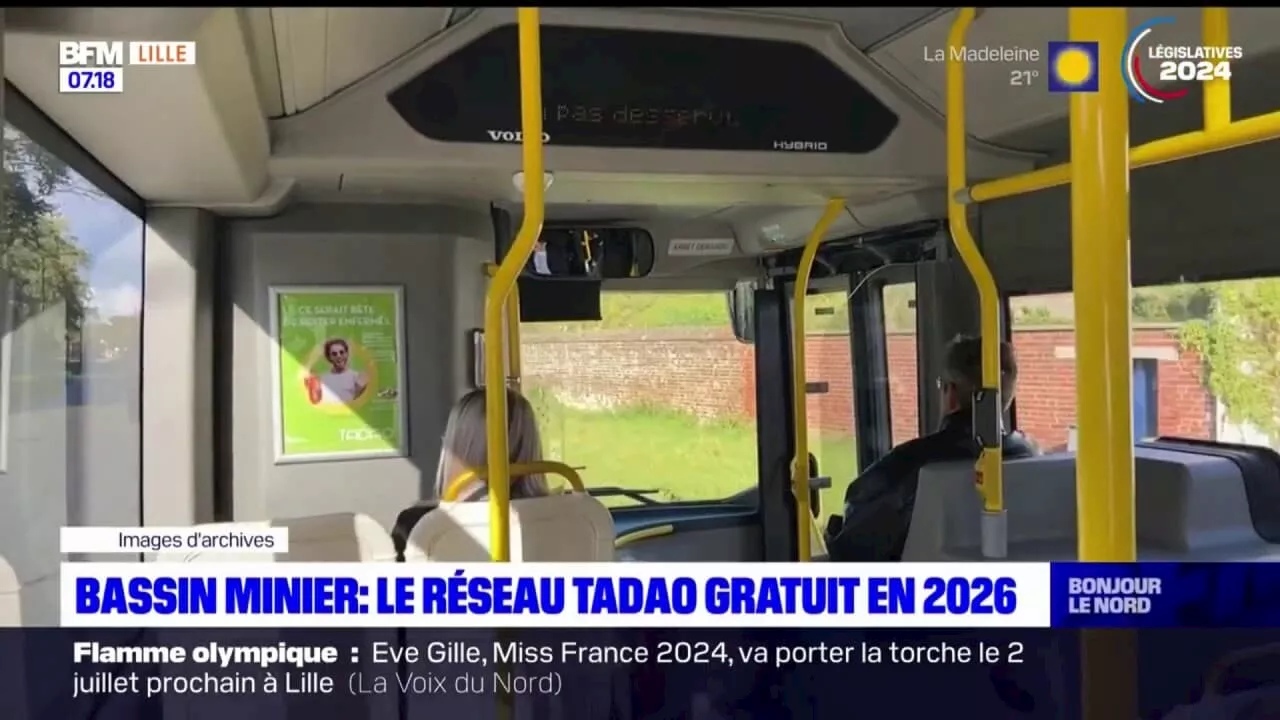 Bassin minier: le réseau Tadao gratuit dès 2026